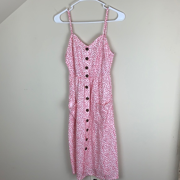 LAST 1! SMALL pink floral summer beach dress - Picture 3 of 14